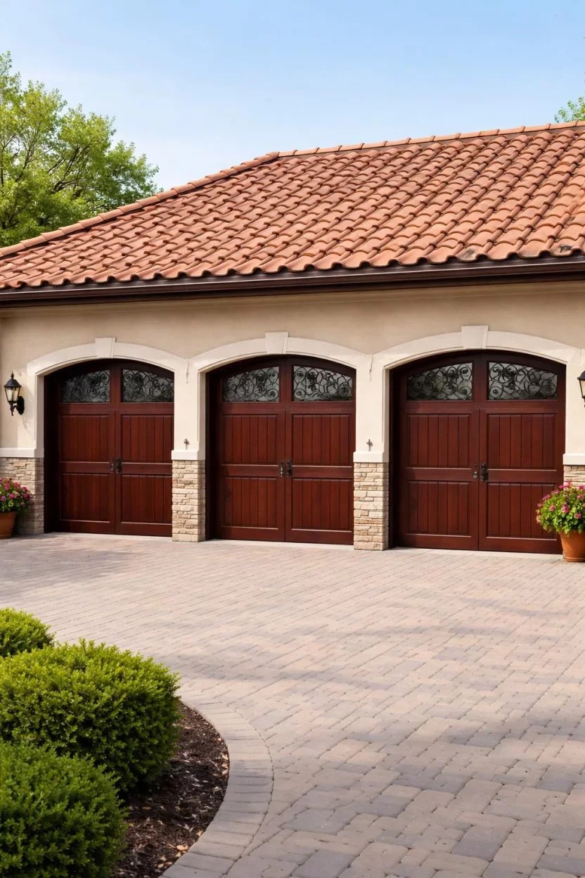 Colorful vintage garage door ideas perfect for retro lovers