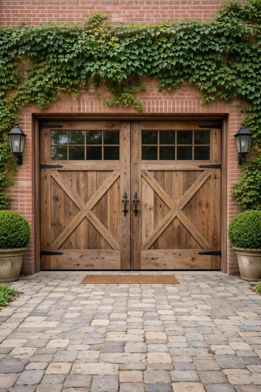 Beach-inspired garage door ideas with soft, coastal tones