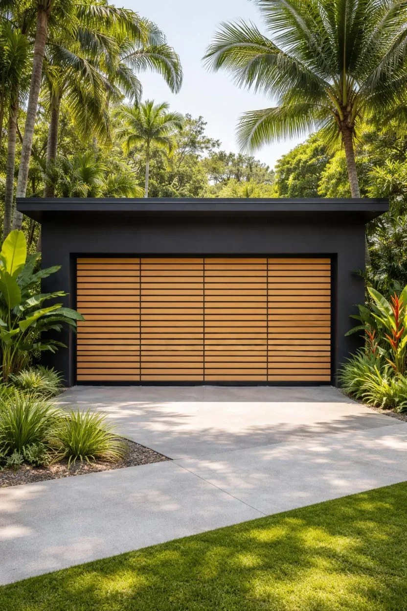Elegant aluminum garage door ideas with intricate designs