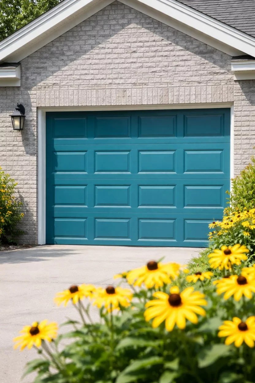 Vibrant painted garage door ideas to brighten your home