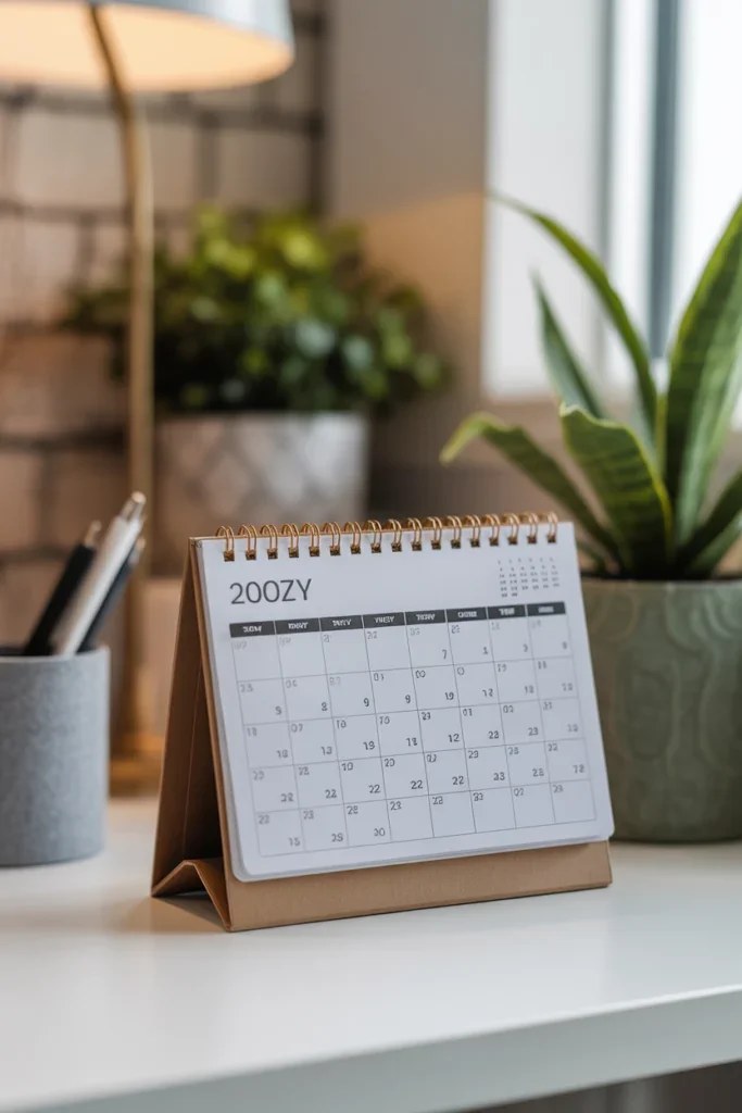 Stylish desk lamp providing soft, ambient light for focus.