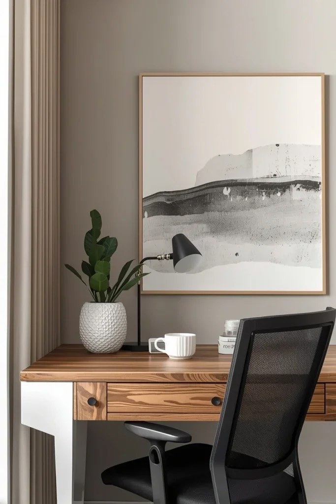 Textured leather mouse pad creating a sophisticated workspace.