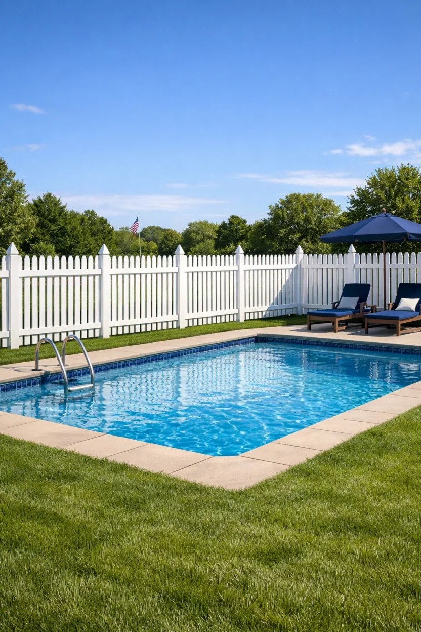 Beautiful pergola combined with a fence for shade and safety.