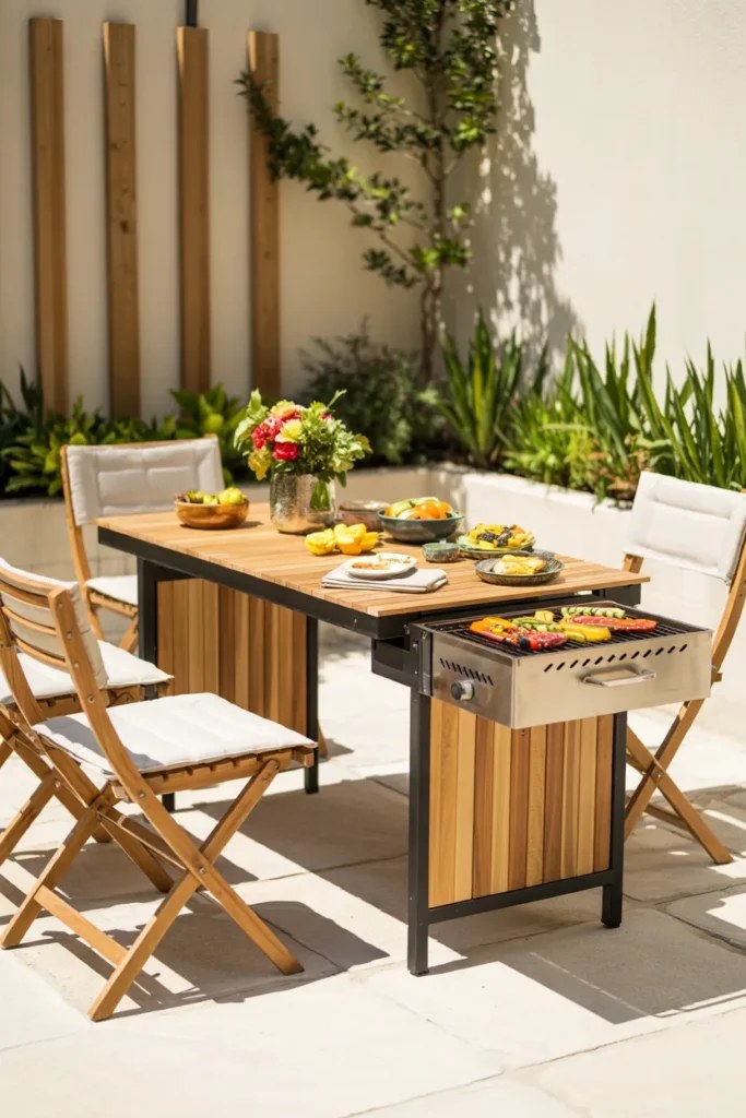 Chic urban outdoor BBQ station ideas for city dwellers.