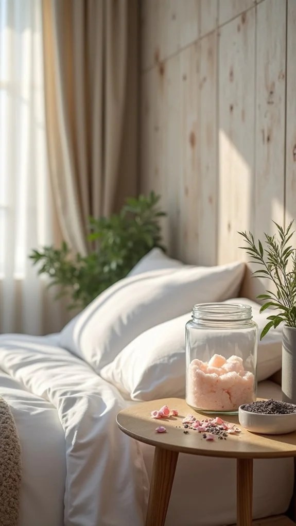 Modern aromatherapy diffuser on a nightstand.