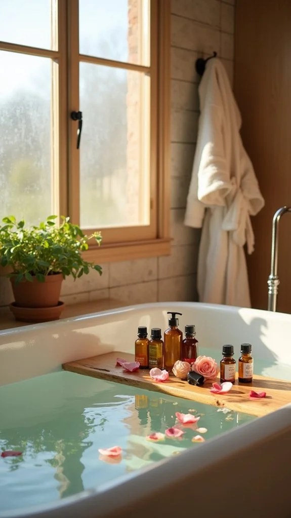 Decorative aroma stones releasing calming scents.