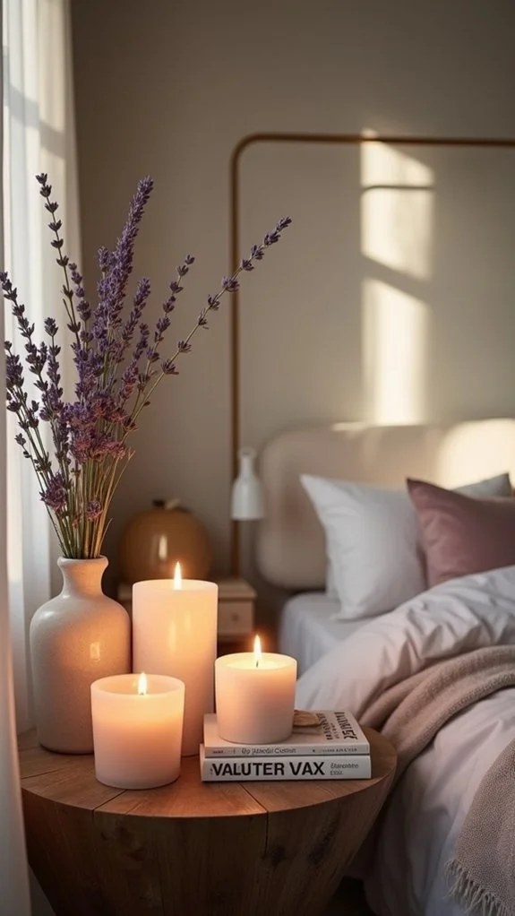 Wall-mounted essential oil shelf for vibrant displays.