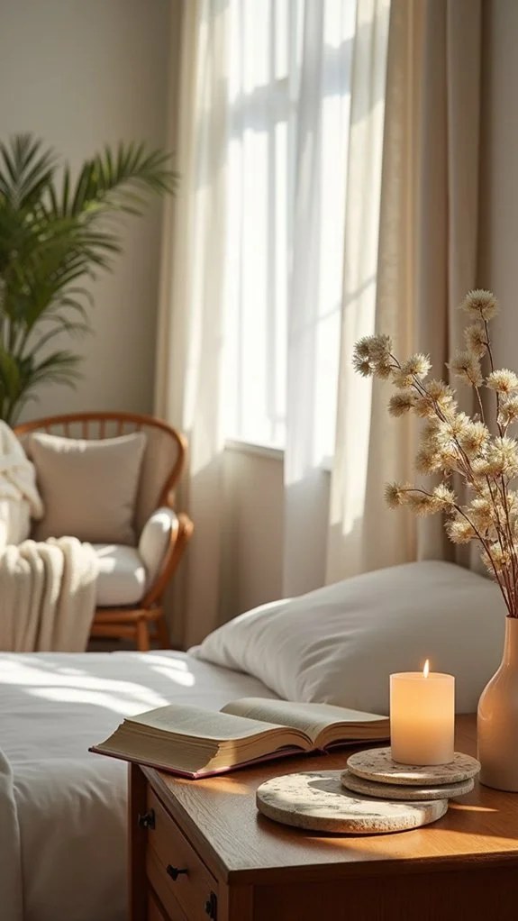 Essential oil roller bottles for relaxing aromas.