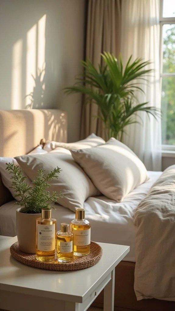 Fresh eucalyptus branches bringing fragrance indoors.