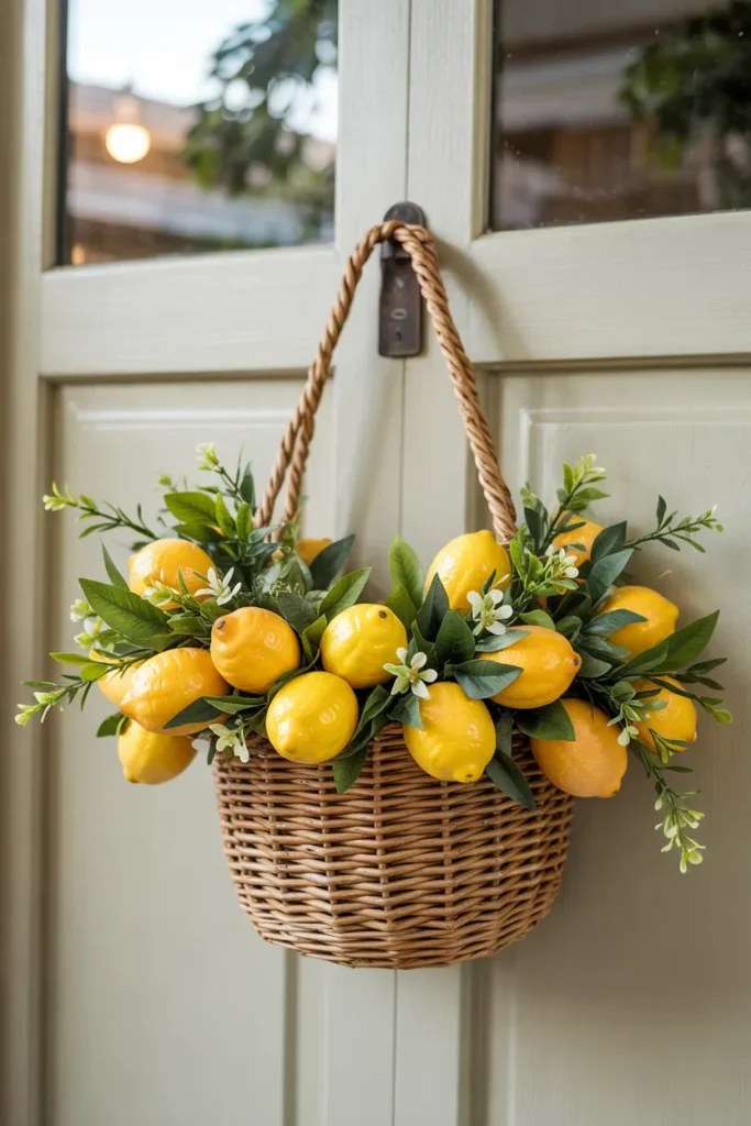 Classic summer wreath of daisies and cute little insects