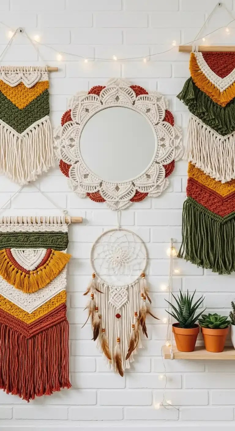 Macrame wall hanging adding texture and warmth to interiors