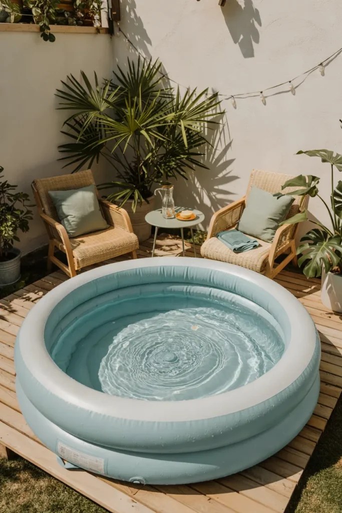 Efficient small plunge pool idea perfect for urban living.