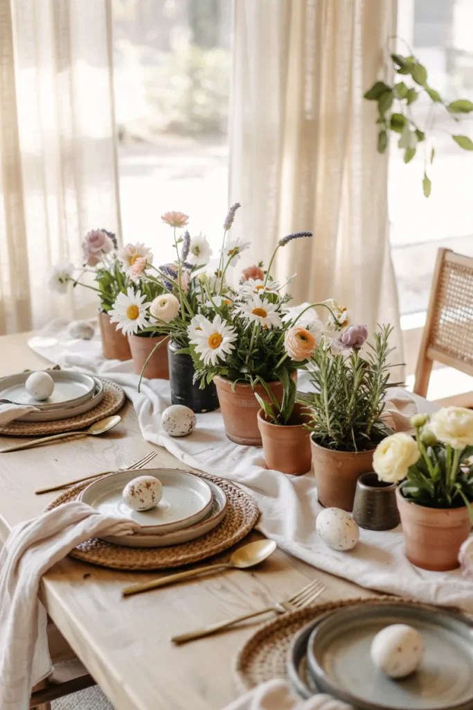 Vibrant Spring colors featured in Easter tablescape ideas.