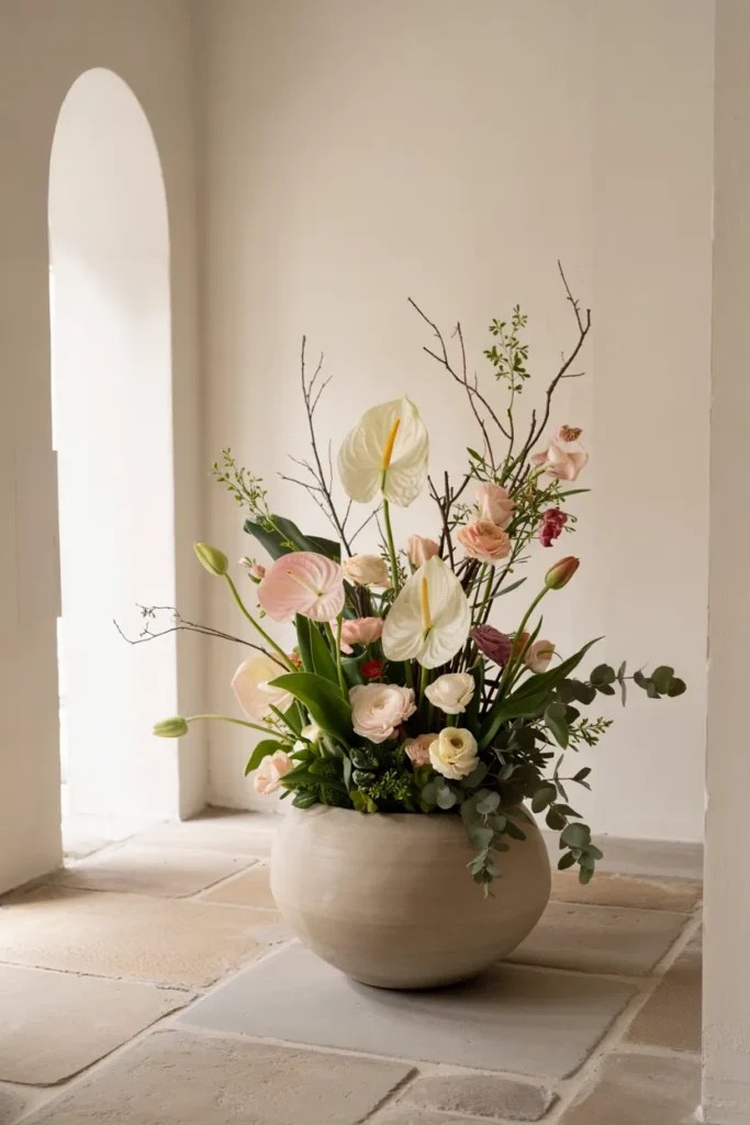 Bright butter yellow flowers complementing sage green leaves.