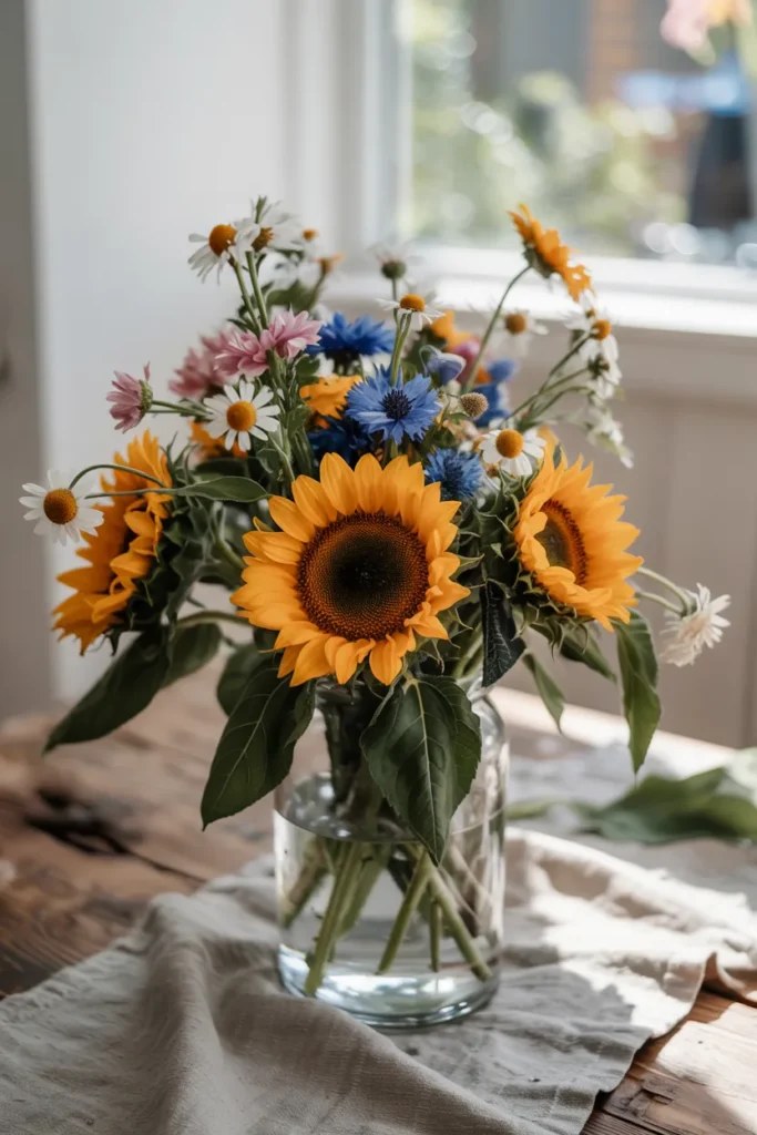 Artistic approach to flower arrangements focusing on form.