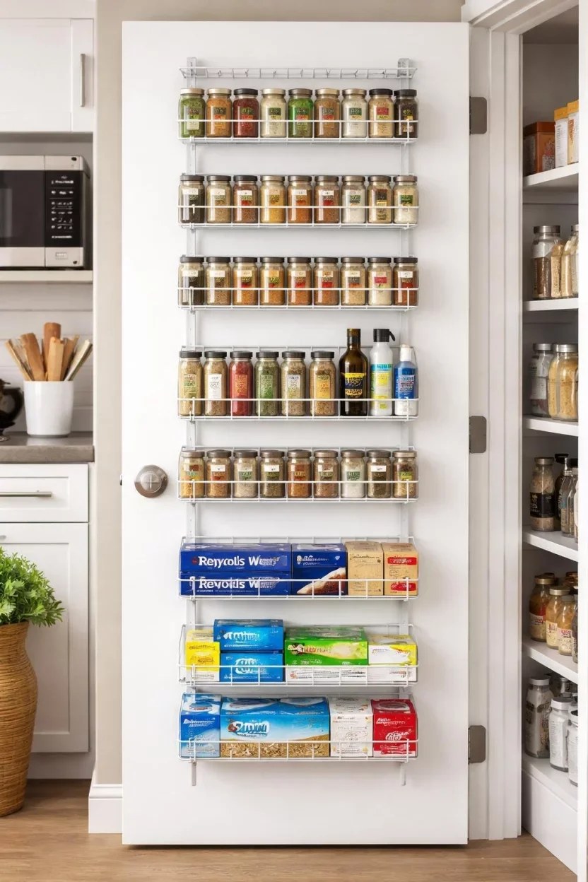 Luxury walk-in pantry with ample space and sophistication