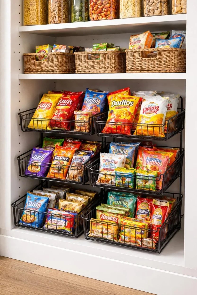 Hidden pantry design offering stealthy organization options