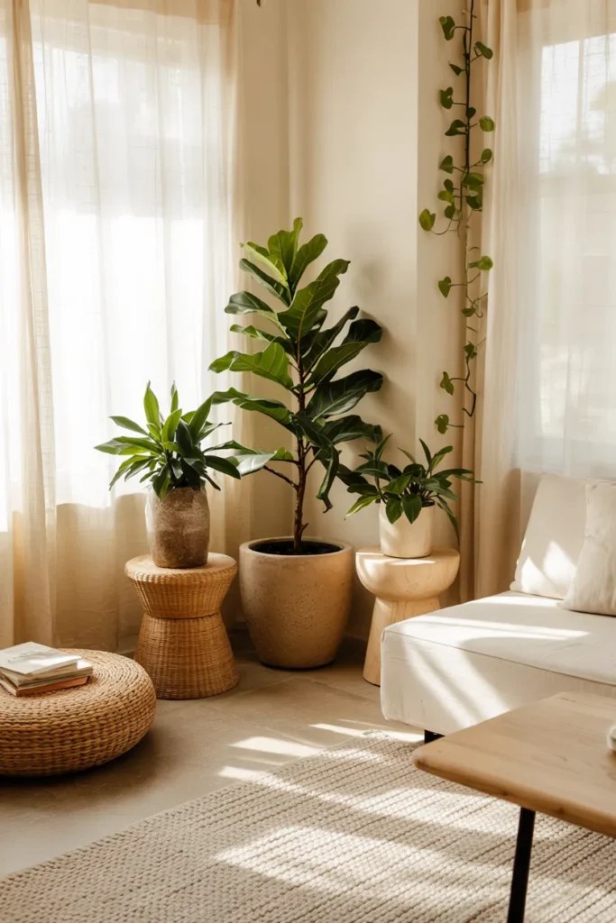 Candles and scents enhancing relaxations in summer living room ideas