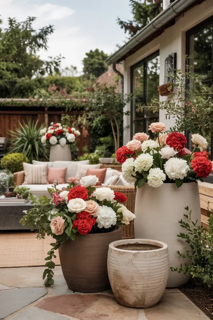 Welcoming entryway illuminated with warm lanterns