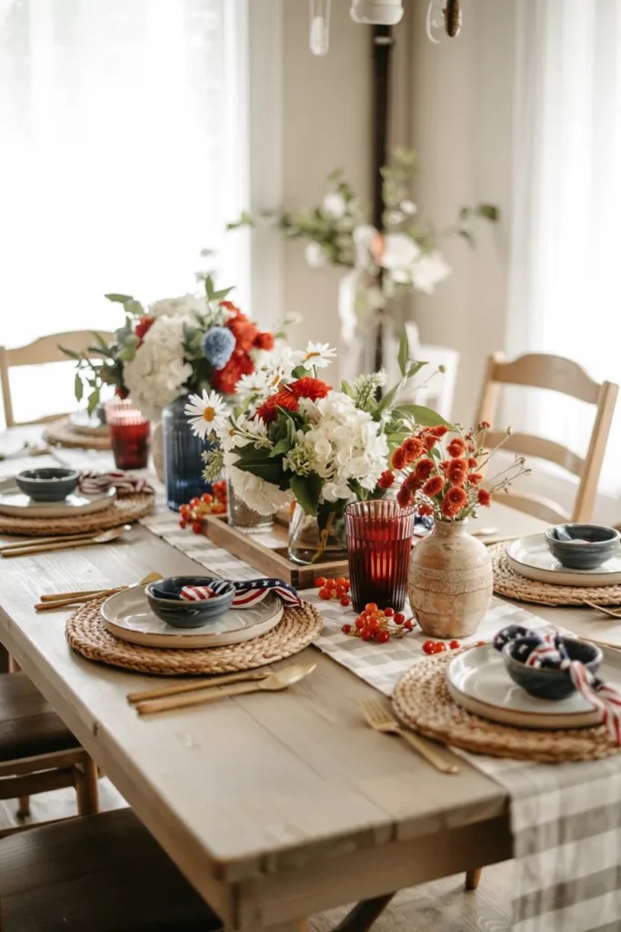 Stylish outdoor picnic showcasing festive elements