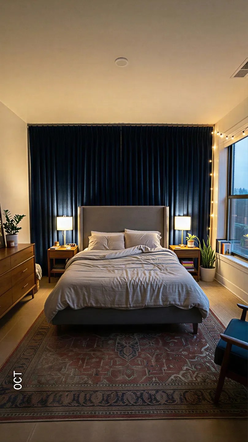 Mirror placement enhancing light and openness.
