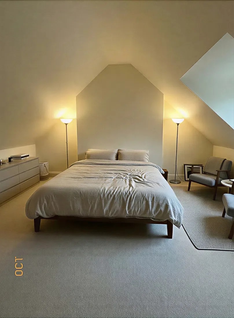 Luxurious bedding creating a calming atmosphere.