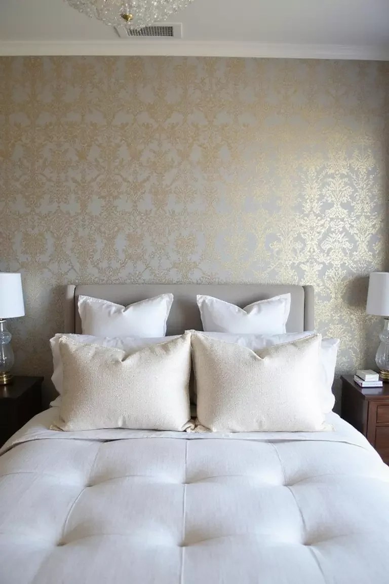 Luxurious bedding layered with textures for comfort