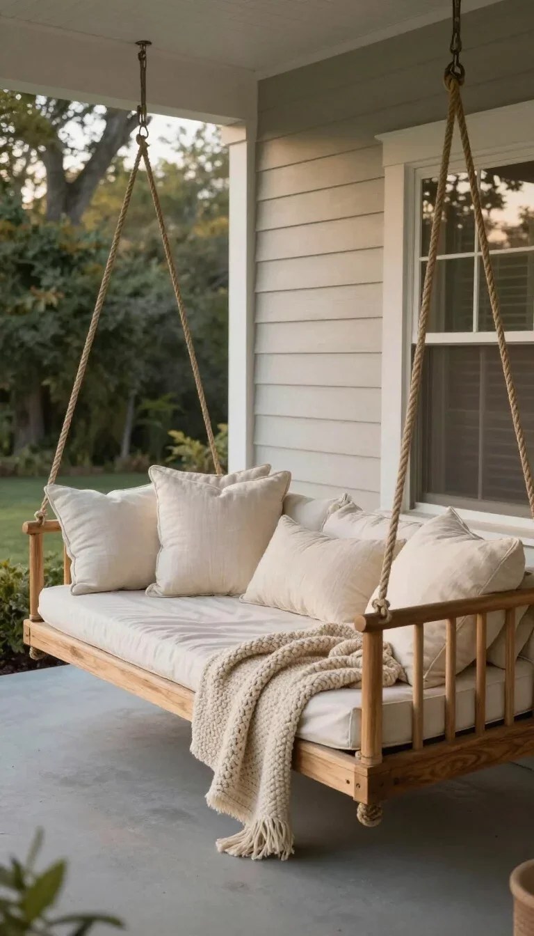 Minimalist acrylic swing showcasing a sleek and modern outdoor setting.