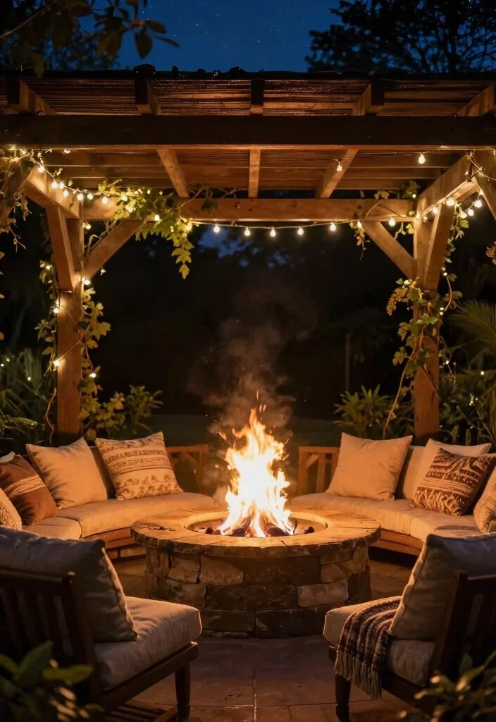 Rustic cedar swing capturing mountain cabin vibes in outdoor living.