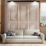Cozy small apartment Murphy bed transformed into a workspace