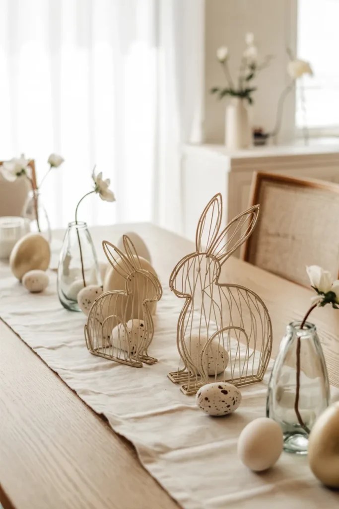 Cozy Easter tablescape ideas highlighting natural elements and greenery