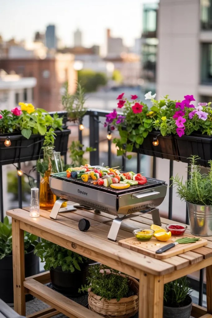 Sustainable outdoor BBQ station ideas using eco-friendly materials