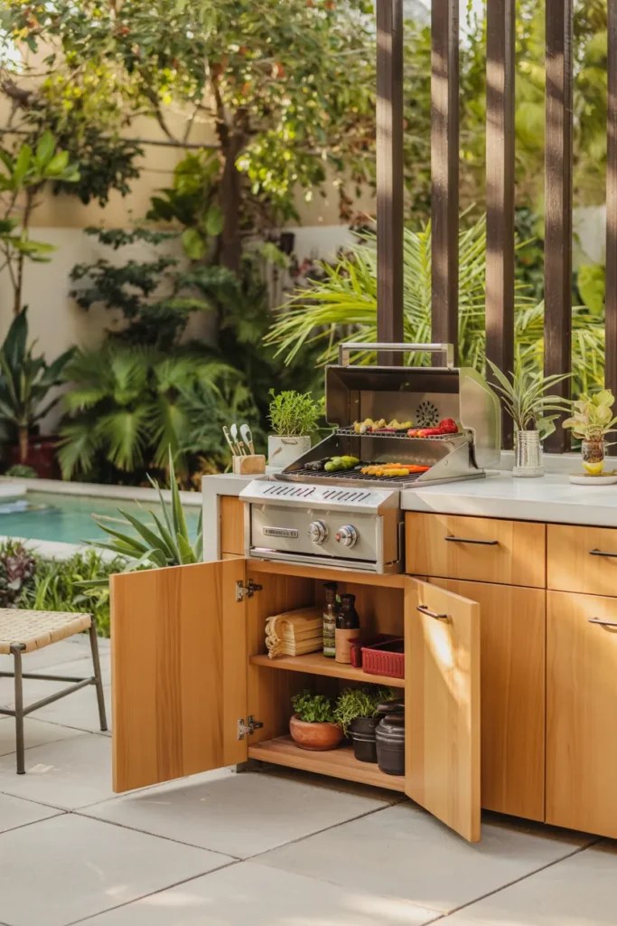 Customized outdoor BBQ station ideas with personal touches