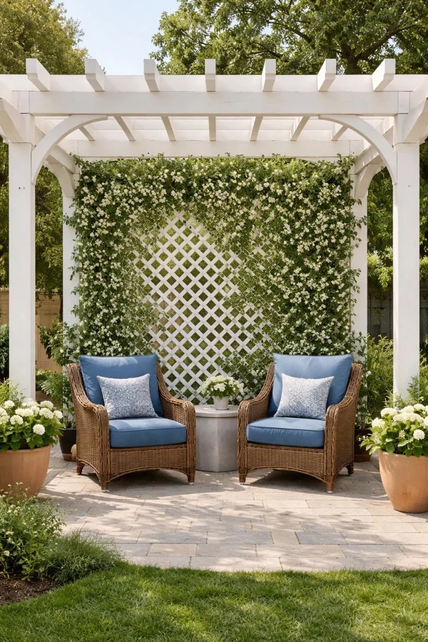 Elegant arch pergola adorned with intricate Victorian design.