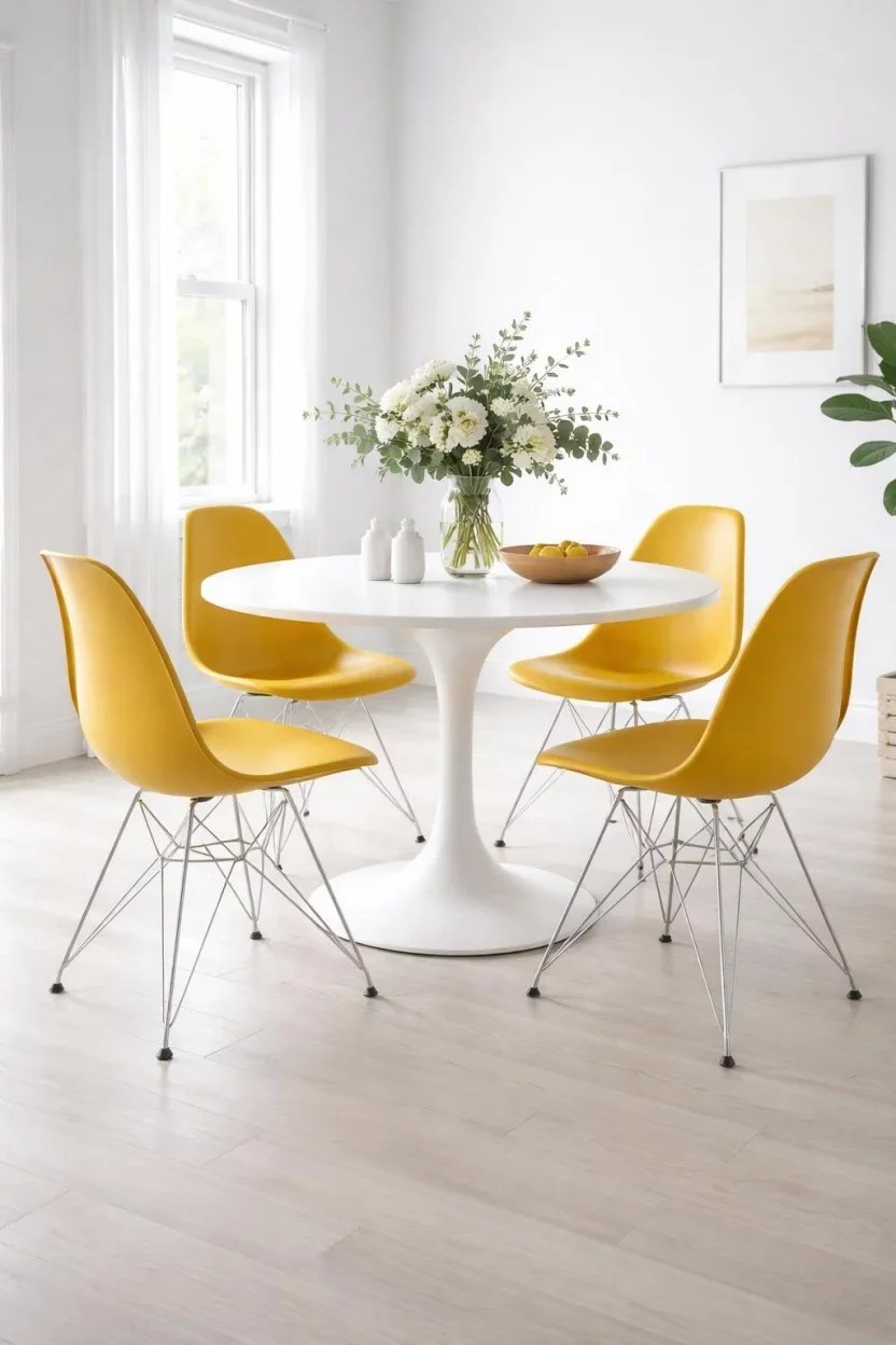 Minimalist dining room chair ideas showcasing simple designs