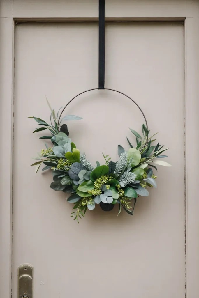 Bright spring wreath ideas crafted from tulips and daffodils