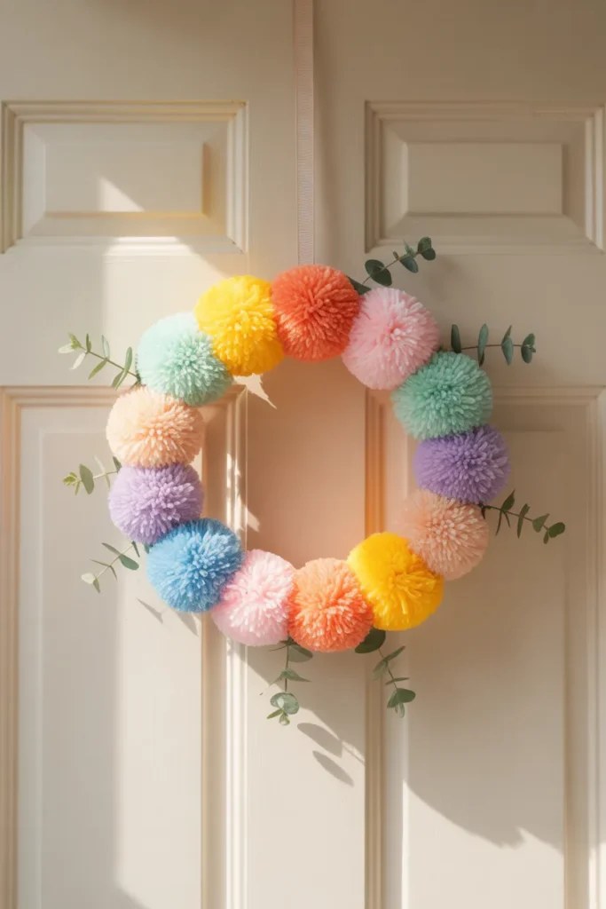 Eco-friendly spring wreath ideas made from recycled materials