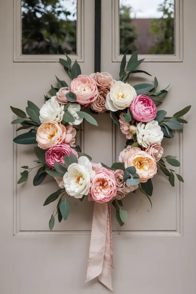 Charming spring wreath ideas incorporating seasonal greenery
