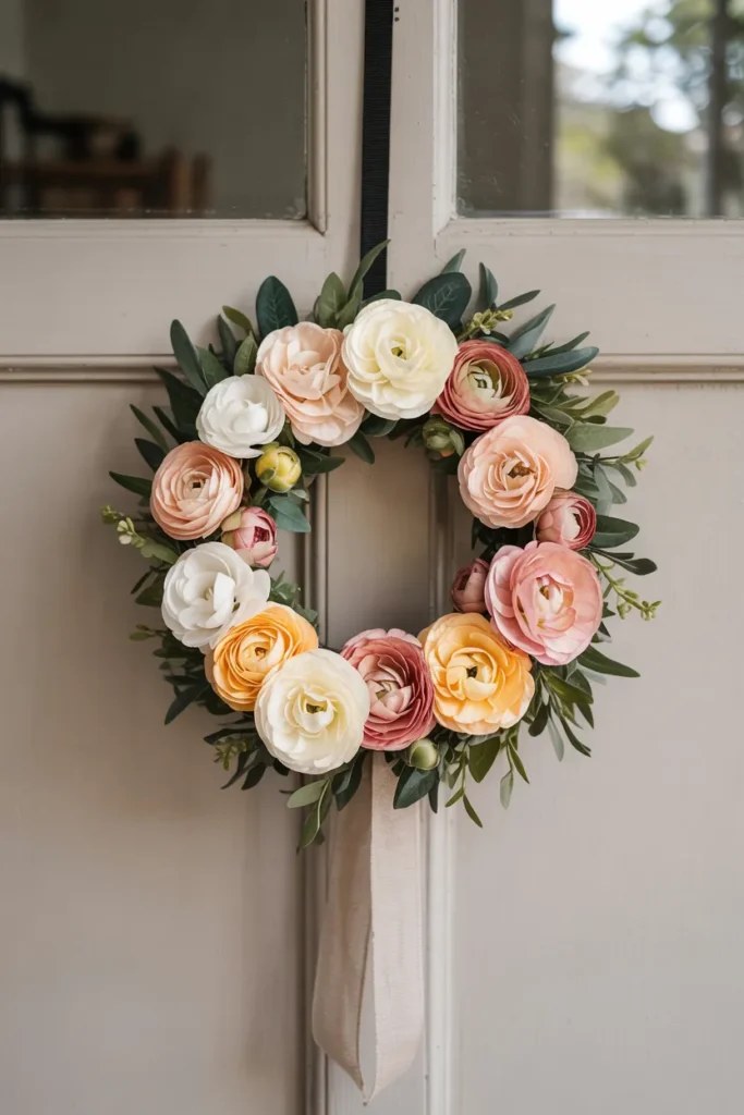 Whimsical spring wreath ideas with cheerful butterflies