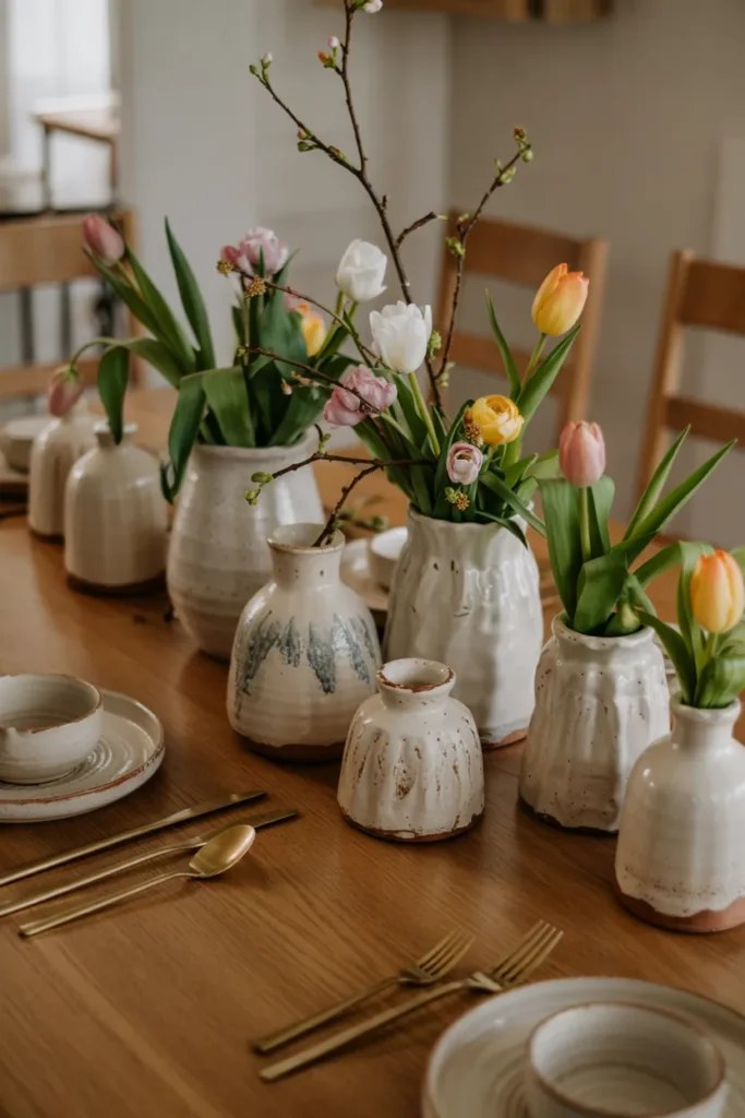 Chic minimalistic Easter tablescape ideas showcasing simplicity and style