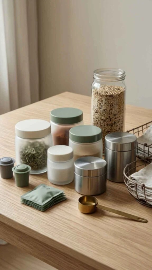 Pull-out drawers hiding convenience inside the pantry