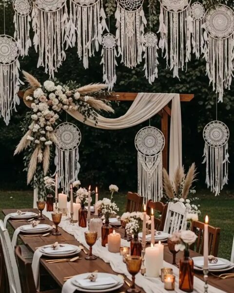15 Enchanting Boho Wedding Decor Ideas for a Dreamy Outdoor Celebration