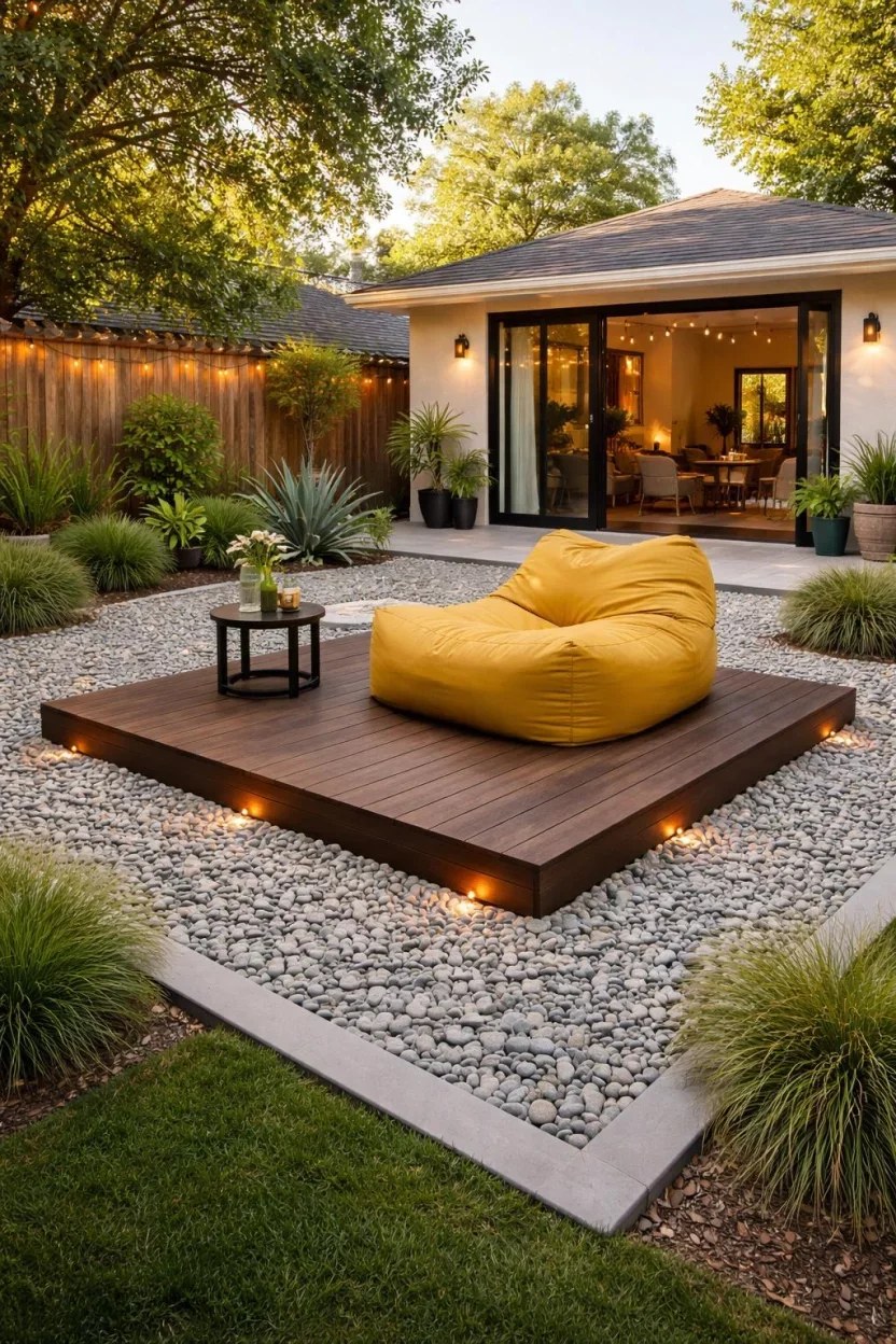 A winding natural stone path complemented by lush plants.