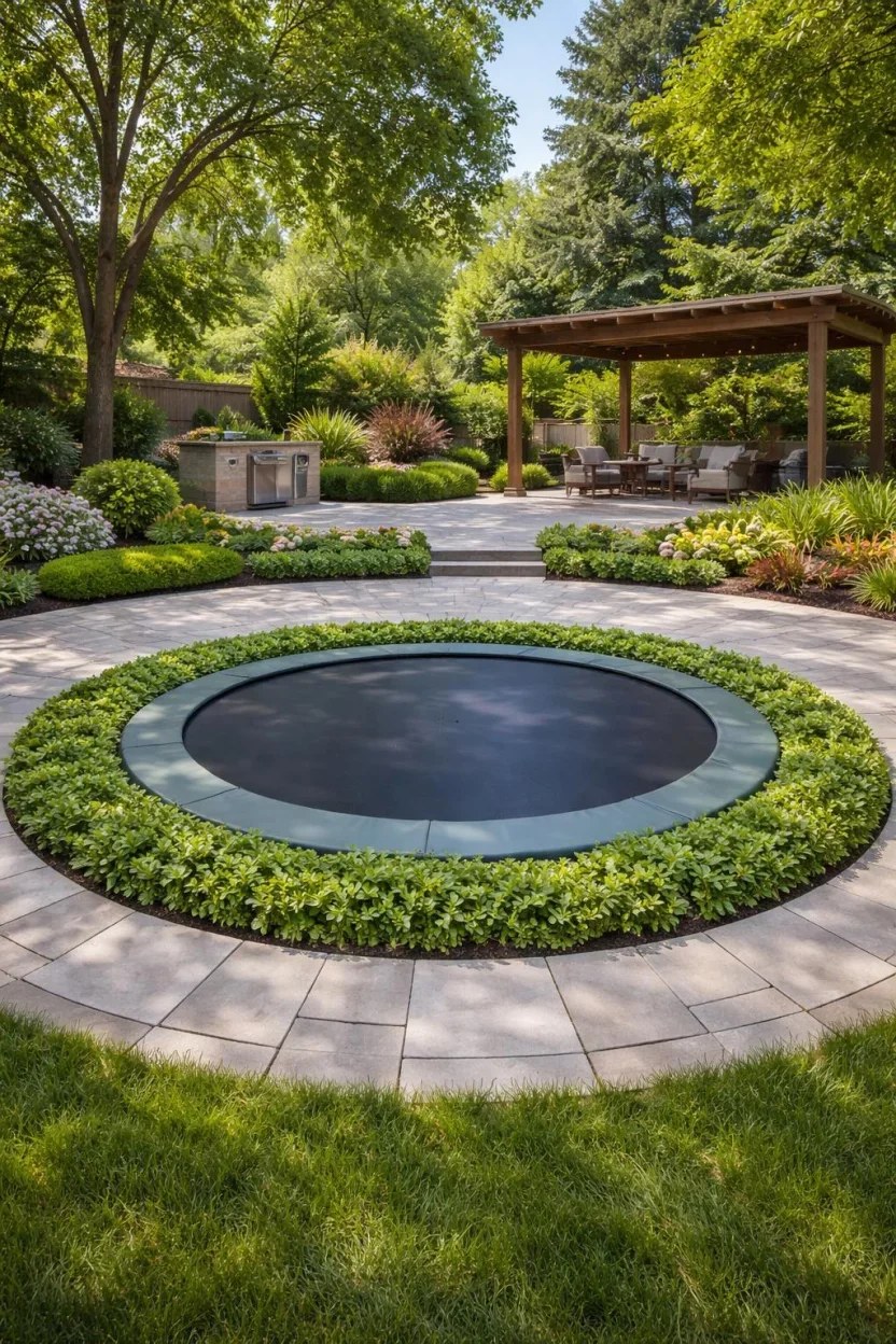 Illuminated pathway showcasing stylish LED garden lights.