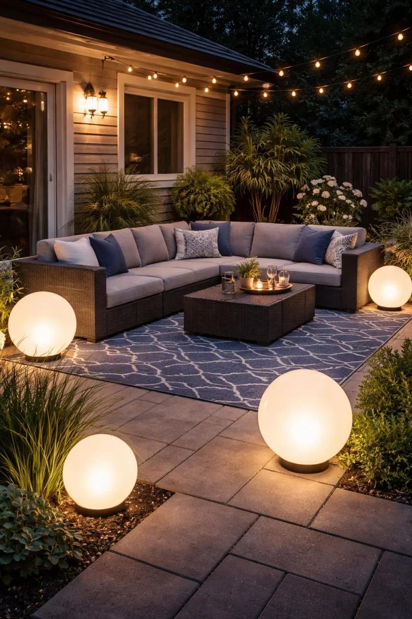 Whimsical garden gnome adding charm to the outdoor landscape.