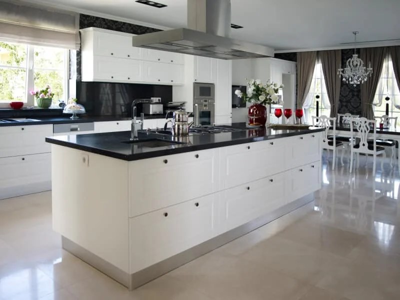 Modern farmhouse kitchen island blending tradition and style