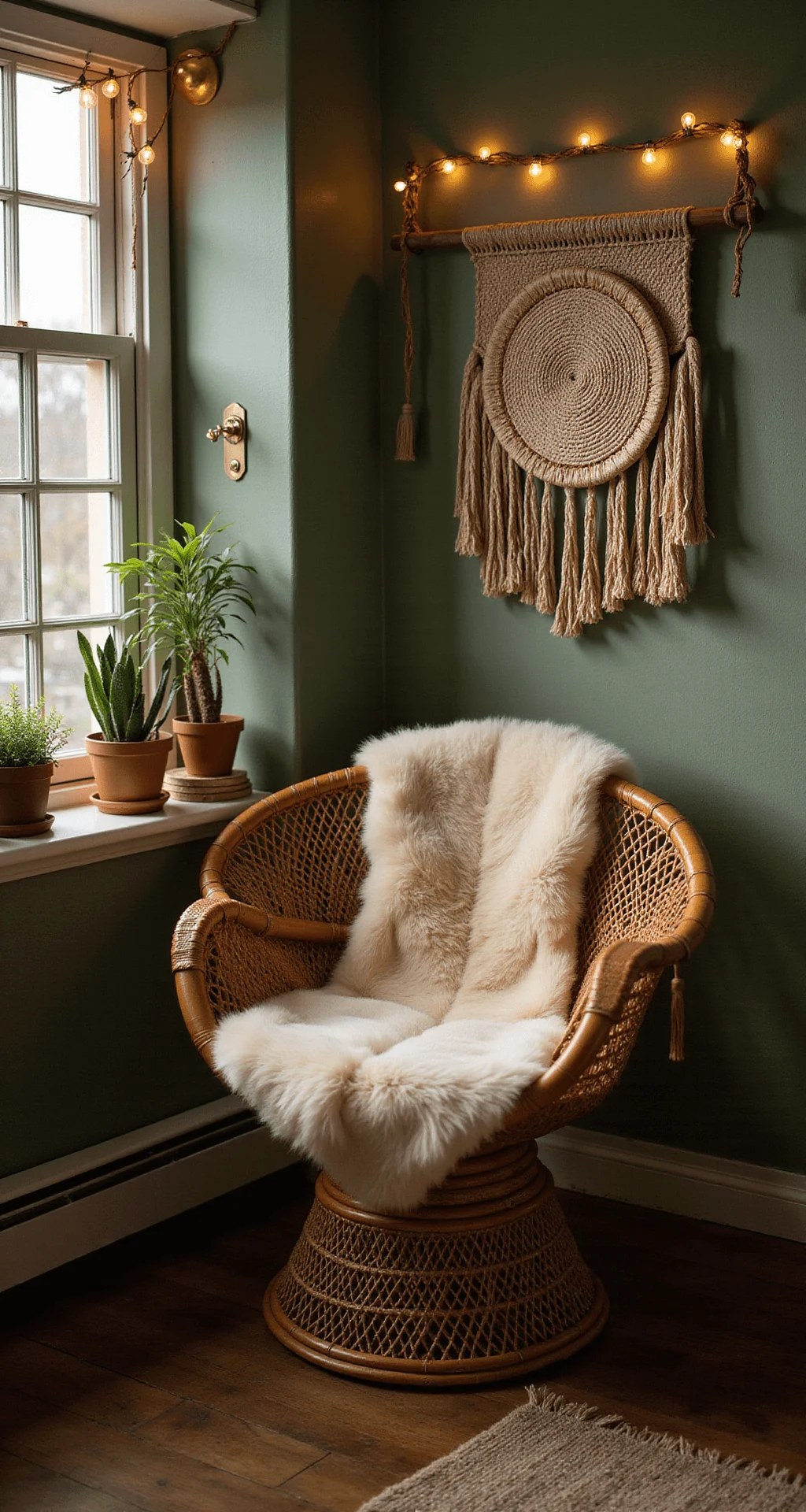 Indoor plants bringing life to a serene bedroom space