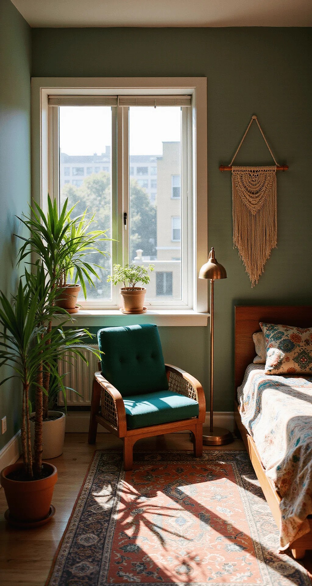 Layered textiles creating a warm atmosphere in a room