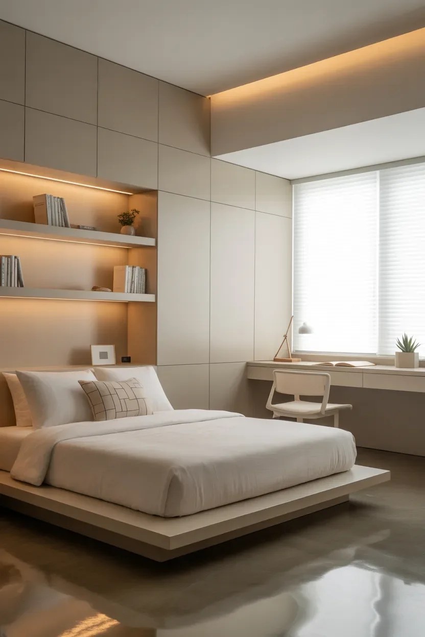 Retro revival bedroom adorned with nostalgic decor.