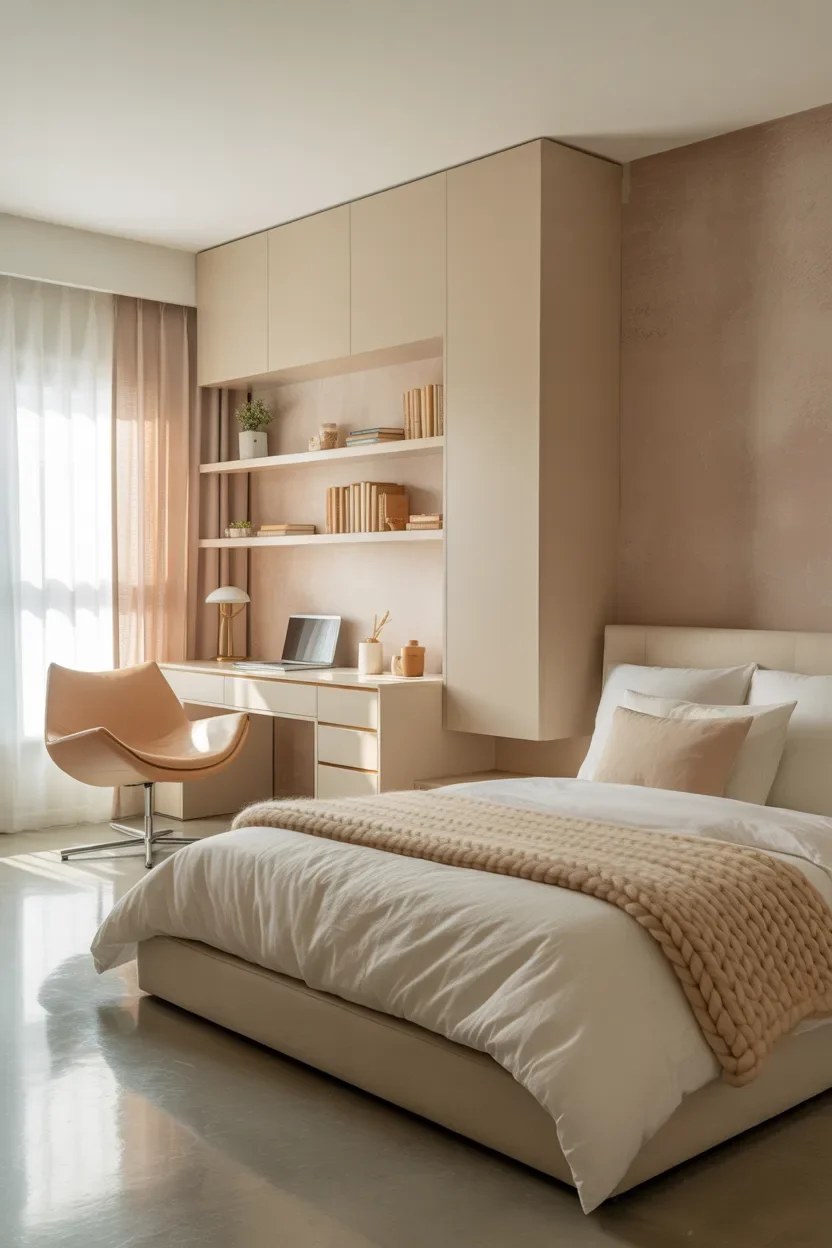 Cozy gallery wall for an artistic touch in bedroom.